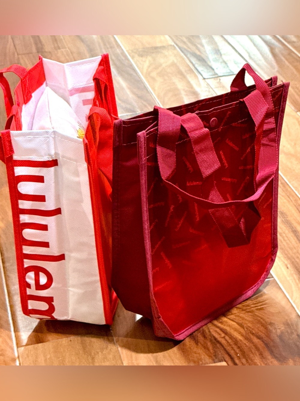 lululemon athletica Red Reusable Tote Pair